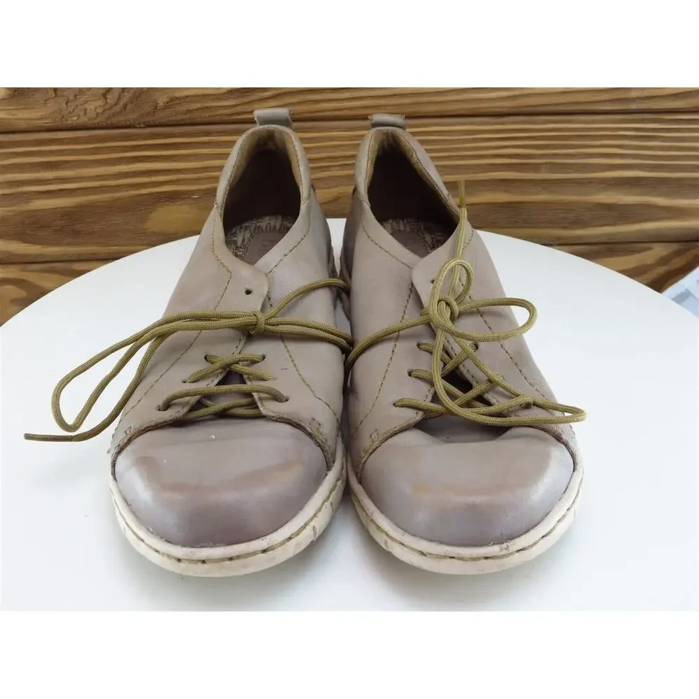 Born Size 7‎ Sneaker Brown Leather Medium Lace Up Women